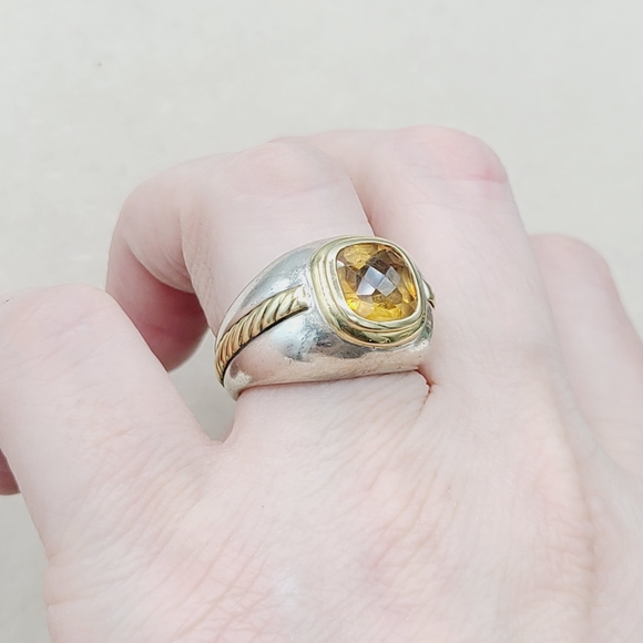 David Yurman Vintage Renaissance Citrine Ring With Gold - Picture 12 of 15